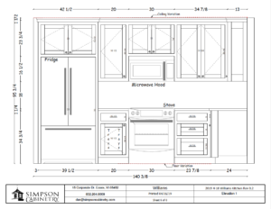 countertop and cabinet drawings