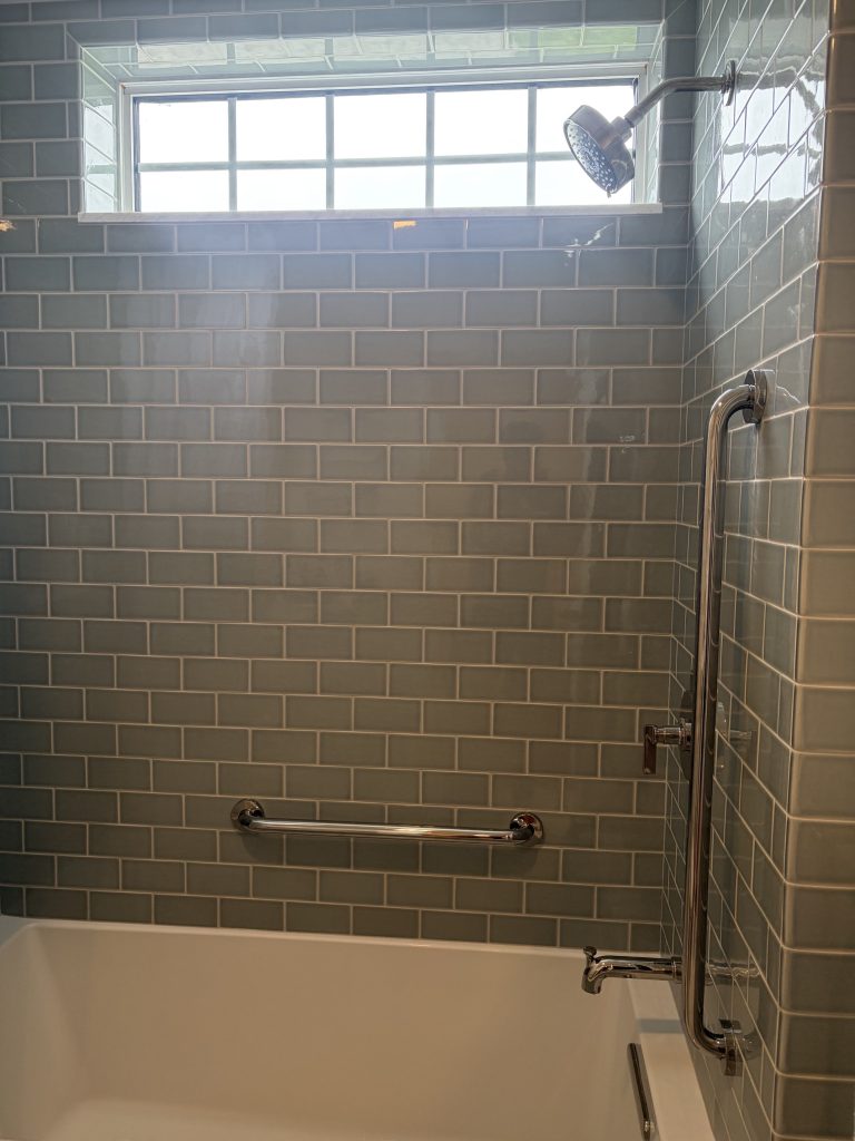 Photos of a bathroom remodeling project